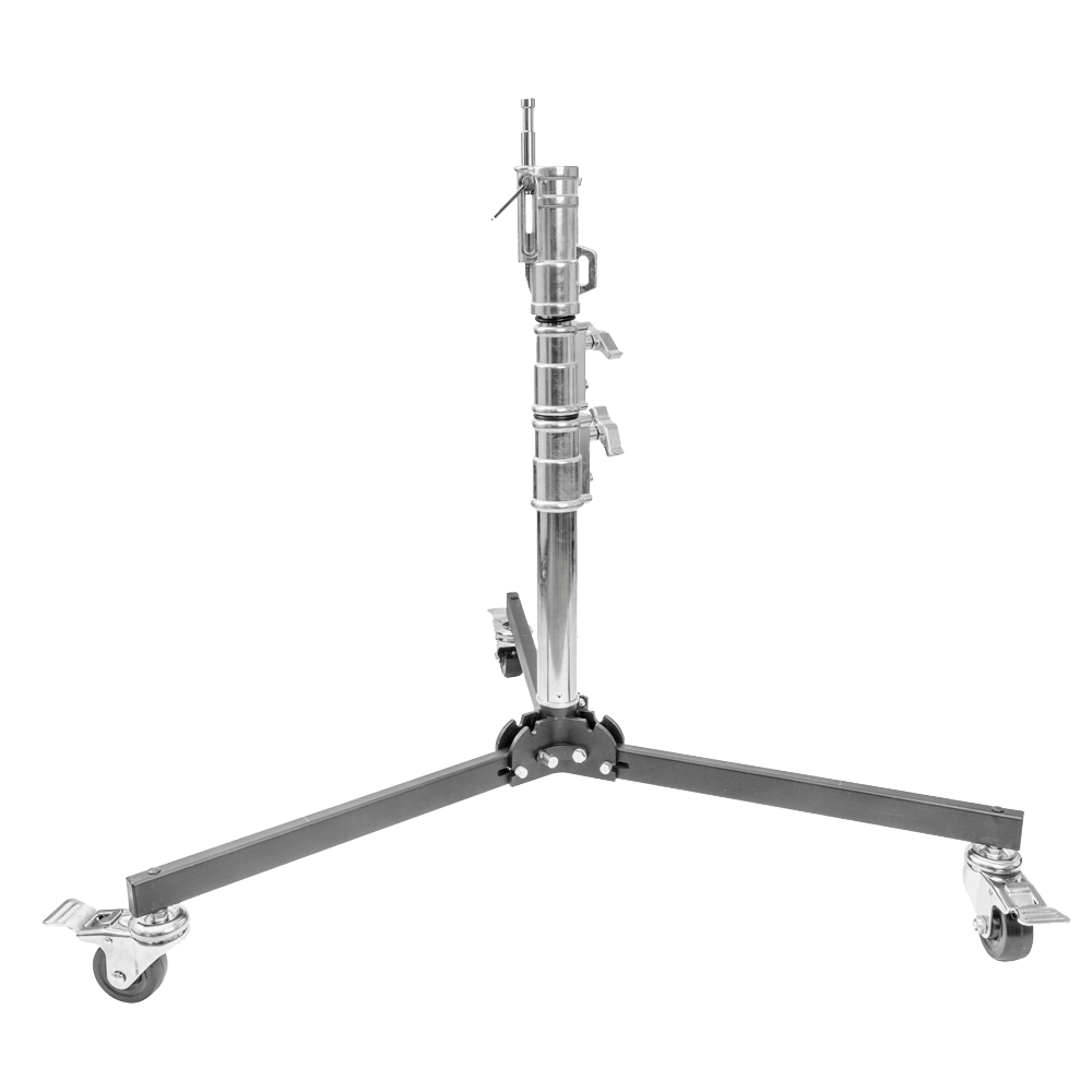 161cm Robust Stainless-Steel Turtle-Based Studio C-Stand with 20 Grip