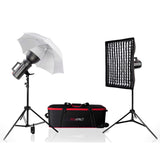 LUMI200II Twin Studio LED Flash Trigger Photography Kit (Gemini GS200 II)