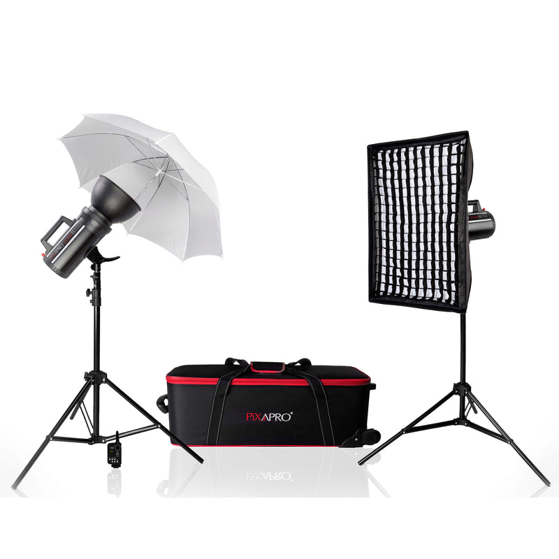 LUMI200II Twin Studio LED Flash Trigger Photography Kit (Gemini GS200 II)