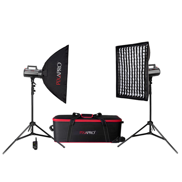 LUMI200II 400Ws Twin Softbox Studio Flash Lighting Kit