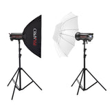 STORM400 MKIII Double Flash Kit Umbrella & Softbox By PixaPro