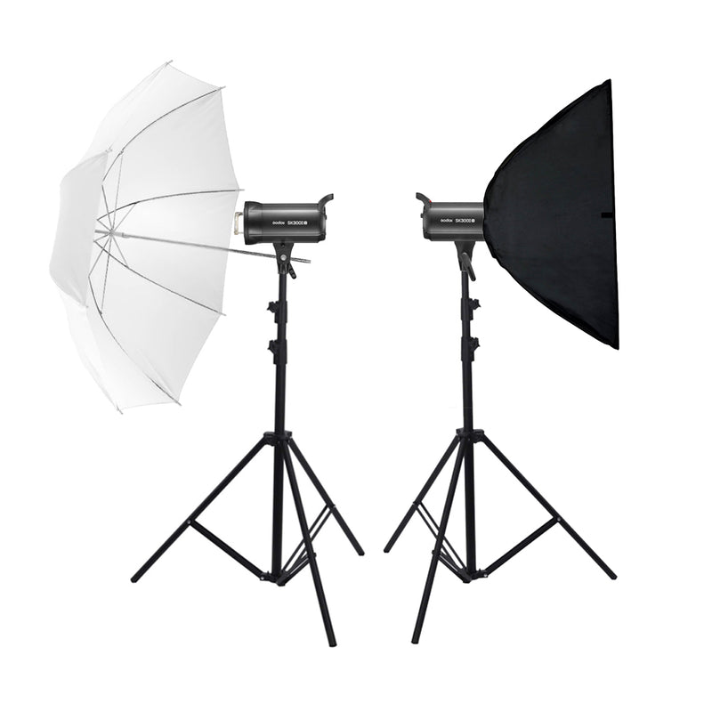 SK300II-V Portable Studio Flash Light Photography Twin Kit