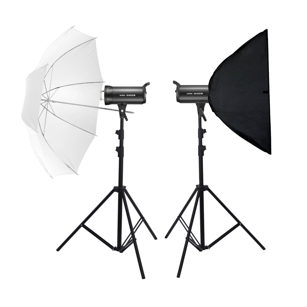 SK400II-V Photography Flash Kit with Softbox & Stand