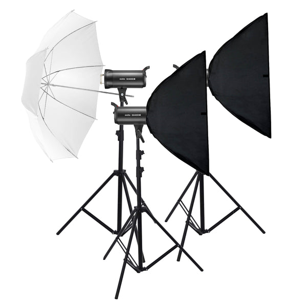 GODOX SK400II-V Studio Flash Three Head Lighting Kit