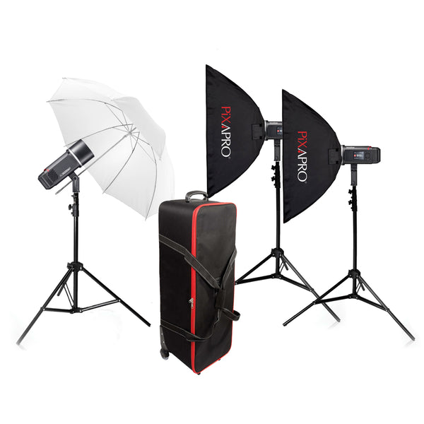 Godox AD600BMII Manual Battery Powered 3 Head Studio Flash Lighting Kit