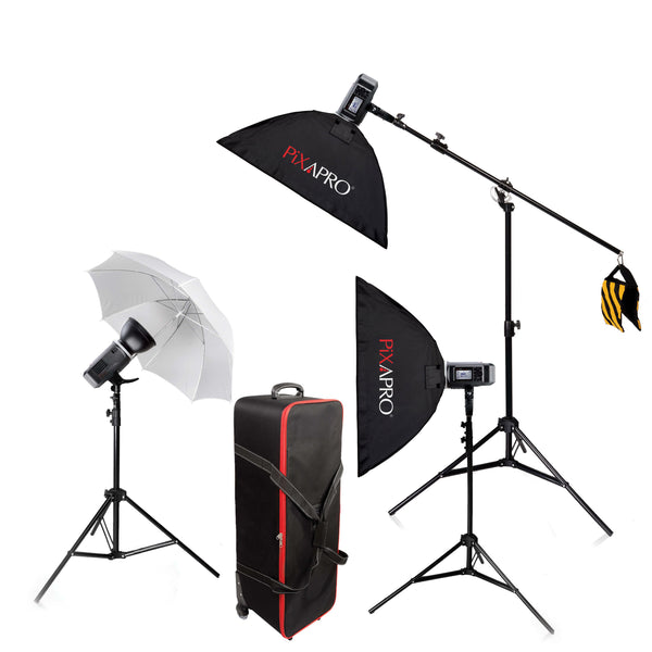 CITI600 TTL Battery Powered Three Head Boom Flash Kit  (GODOX AD600B)