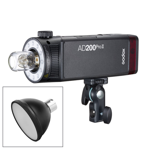 AD200PRO II Battery Flash with AD-S2 Bare-Bulb Reflector