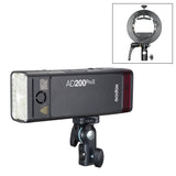 Godox AD200PROII Battery Flash with S2 Bowens S-Type Smart Bracket 