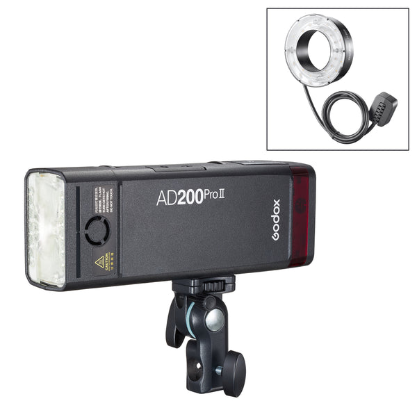 AD200PROII Battery Flash with R200 Ring Flash Attachment 