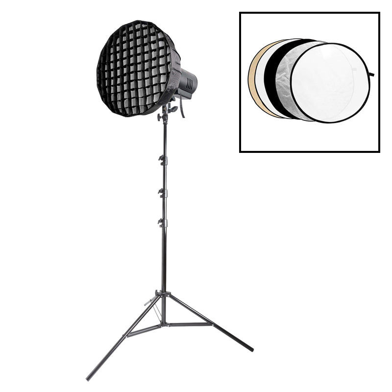 AD300PRO 300Ws Super-Compact Portable Lighting Silver Softbox Kit