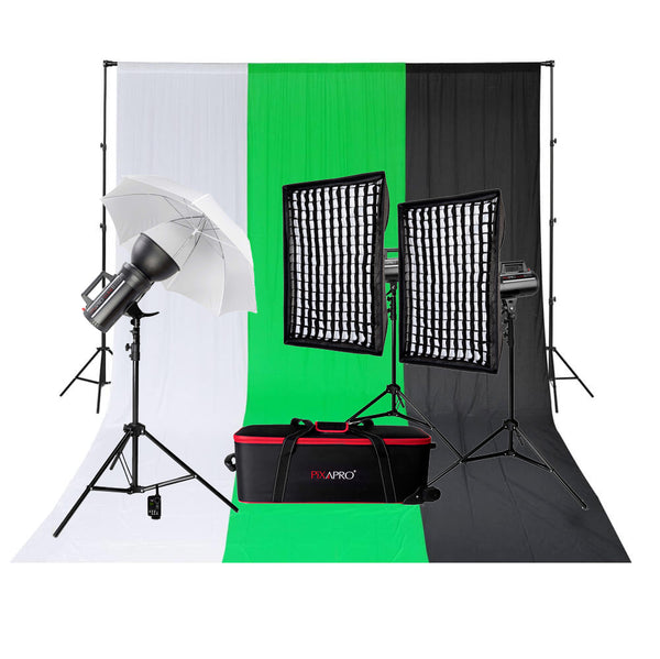 LUMI200II Portrait Photography Professional Studio Flash Light Kit