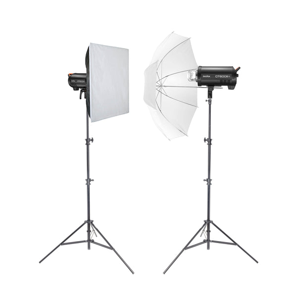 GODOX QT600IIIM High-Speed Studio Flash Head Twin Lighting Kit