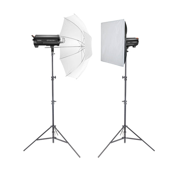 GODOX QT1200IIIM High-Speed Studio Flash Head Twin Lighting Kit