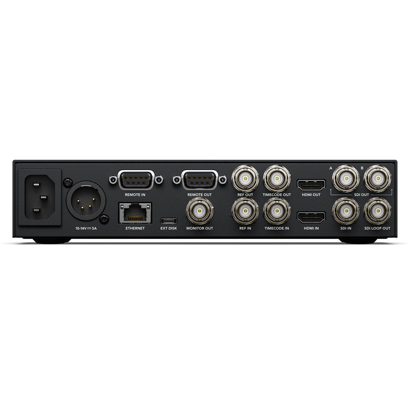 Blackmagic Design HyperDeck Studio HD Plus Rear View with Connection Ports