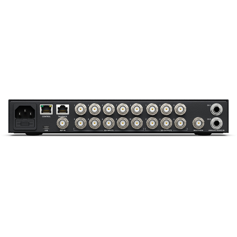 Blackmagic Design ATEM 1 M/E Constellation HD Rear View with Connection Ports