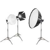 SL200II Daylight Balanced Lighting Three-Head Lighting Kit with S120T Softbox, Fresnel Lens and Diffuser Ball