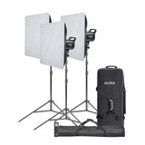 SL60IID Small Battery-Operated LED Light Triple Kit with Softbox