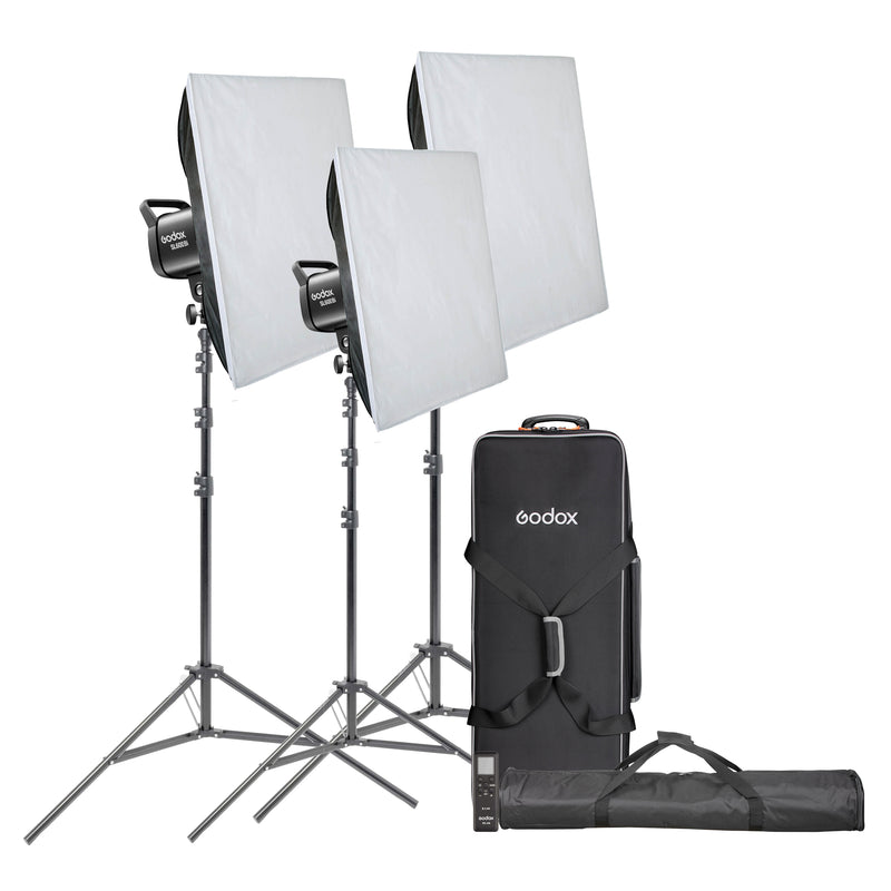 Godox SL60IIBI Three-Head Softbox LED Lighting Kit