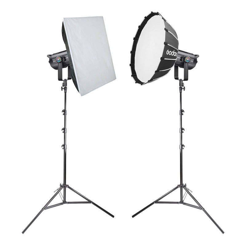 GODOX SL150R RGB LED Video Continuous Light Twin Softbox Lighting Kit