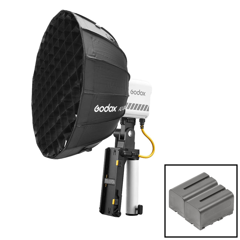 Godox ML60IIBI Bi-Colour LED Single Softbox Lighting Kit with NP-F Batteries