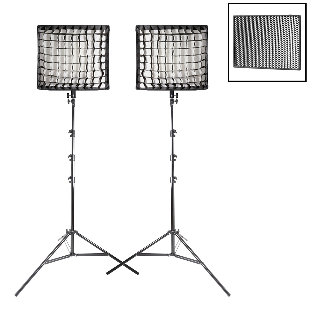 LD75R RGB Panel Light Photo Video Twin Kit