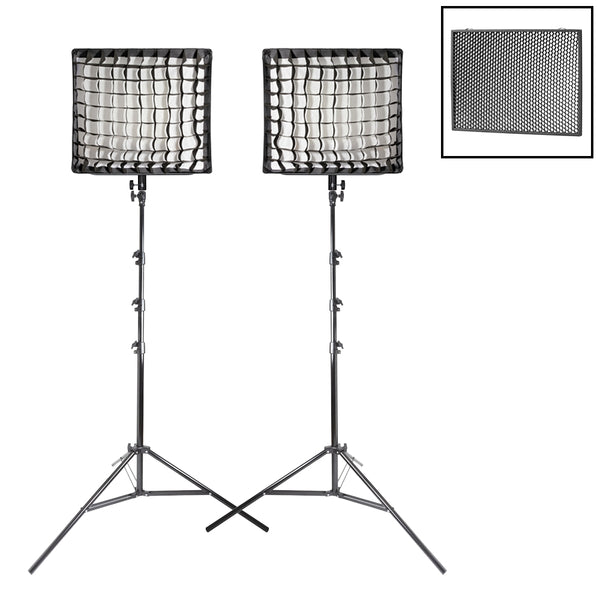 LD75R RGB Panel Light Photo Video Twin Kit