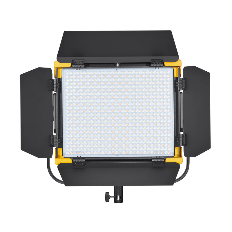 LD75R 75W Bi-Colour LED Video Panel Light DMX With Silent Modes with Barndoors