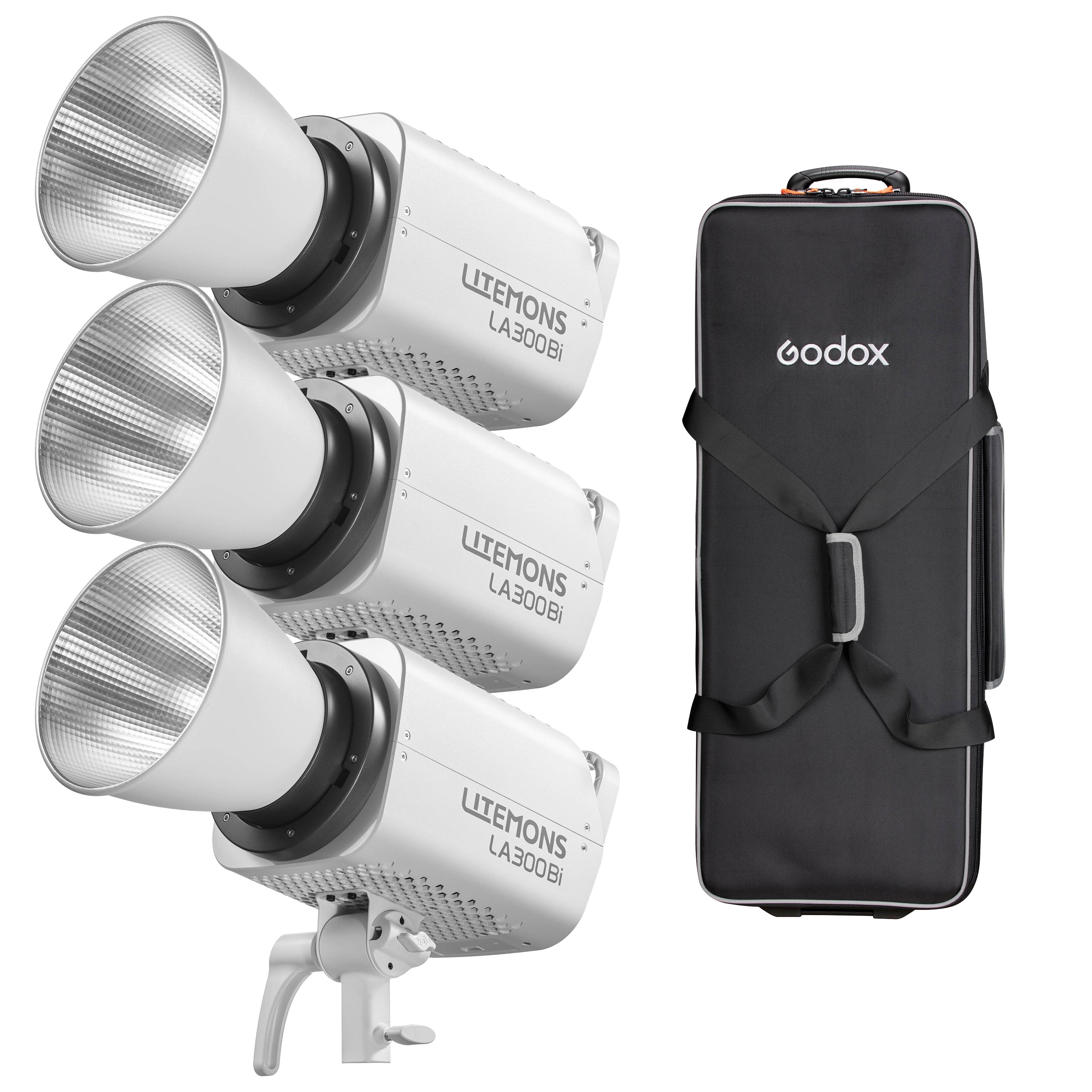 GODOX Litemons LA300BI Bi-Colour LED Video Light Three Head Kit