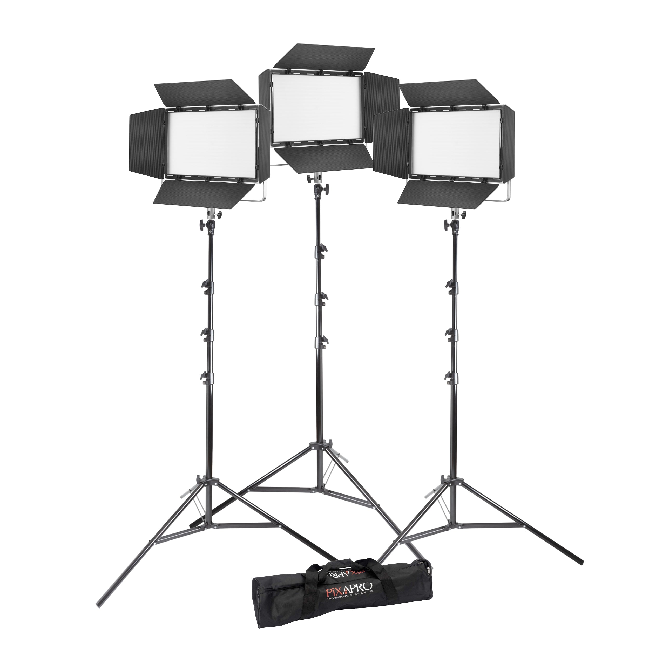 Godox Litemons LP1200BI Powerful Bi-Colour LED Continuous Three Head Lighting Kit