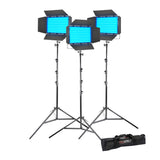 Godox Litemons LP1200R Powerful RGB Continuous LED Light Panel Three Head Kit