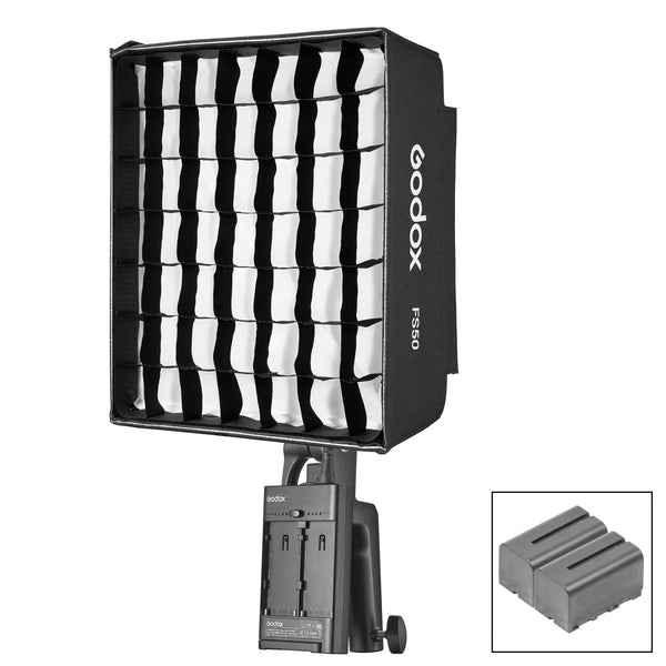 Godox FH50BI Bi-Colour LED Light Battery Power Softbox Kit