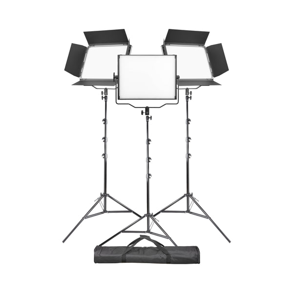 Godox P120D K1 Daylight Balanced LED Light Panel Three Head Kit