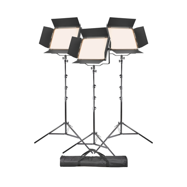 Godox P120BI K1 Bi-Colour LED Light Panel Three Head Kit