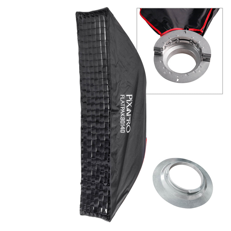 30x140cm Easy-Open FlatPak Strip Softbox with Two-Diffusion Layers  (Patented Design)