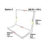 EasiFrame Curved Portable Cyclorama System V2 - Large Frame (3m x 2.5m)