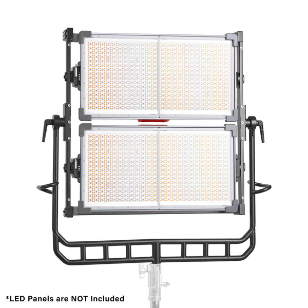 Godox AB02-03 Two-Panel Mounting Bracket with two KNOWLED P1200R-Hard Pro panels mounted to it