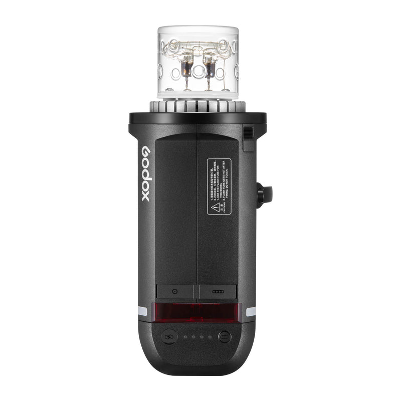 The Godox AD600ProII Outdoor Battery Flash (Top View with Reflector Removed)