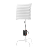 GODOX KNOWLED F200R RGB LED Light Mat With the air softbox mounted to a C-Stand