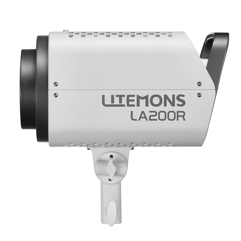 Godox Litemons LA200R RGB LED Studio Light Side View With No Reflector