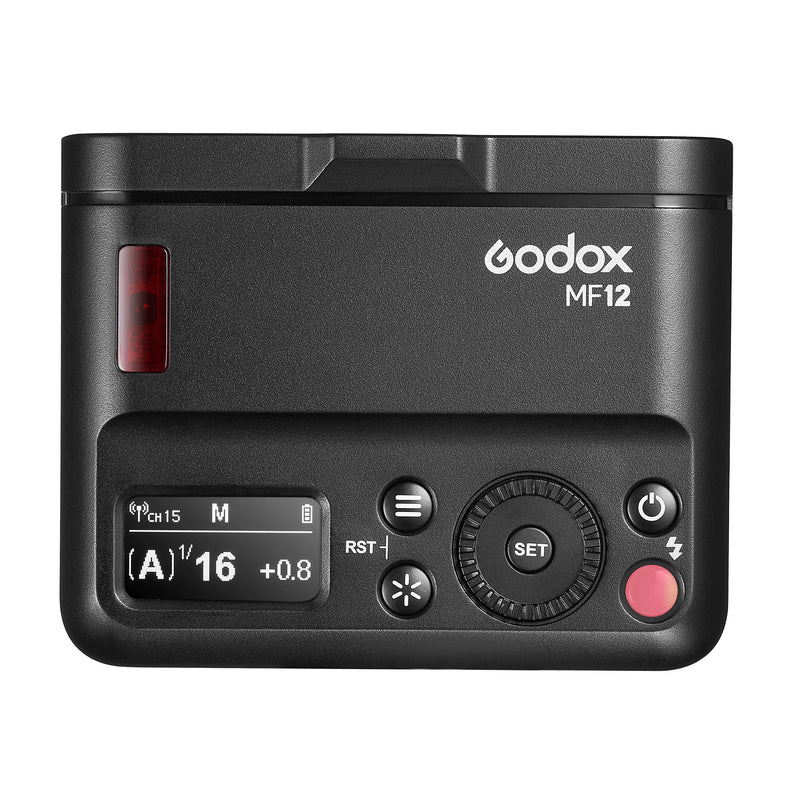 Godox MF12 Single Mini Macro  Photography Flash (Top View)