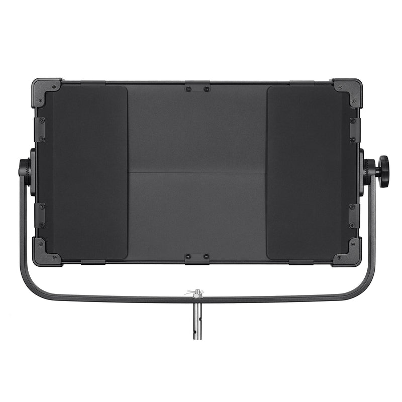 Godox P200Bi Bi-Colour LED Panel Front View With Barn Doors Closed