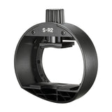 Godox S-R2 Speedlite Round Head Accessory Adapter (Back View with clamp halfway down)