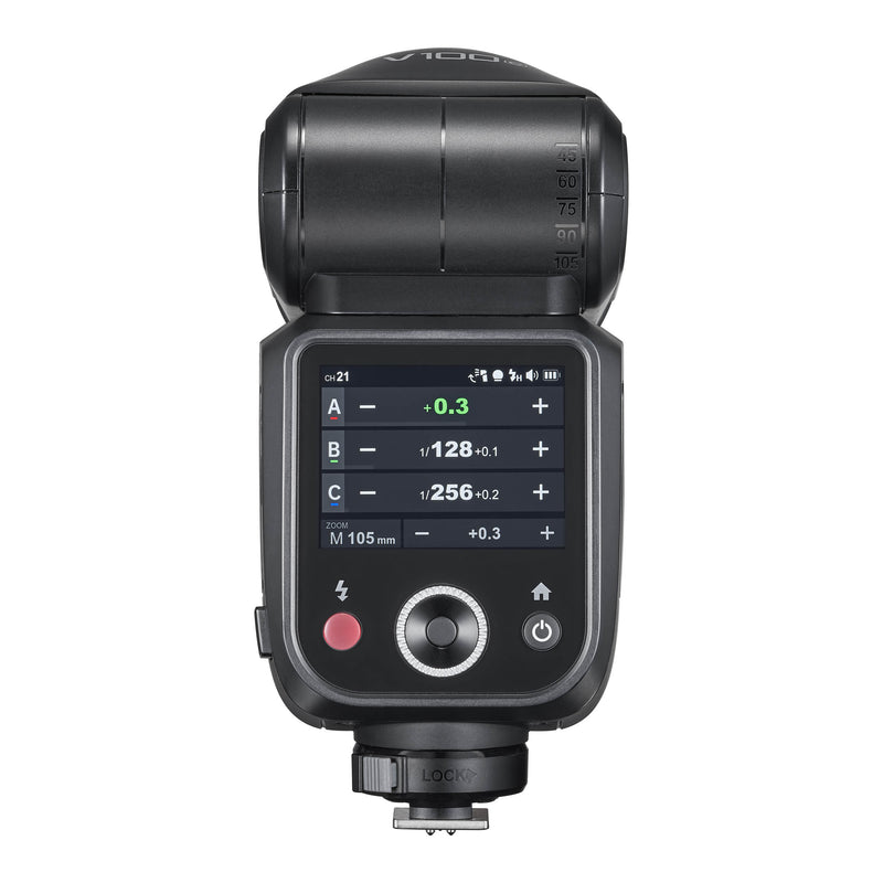 Godox V100 100Ws Round-head Speedlite Flash (Back View)