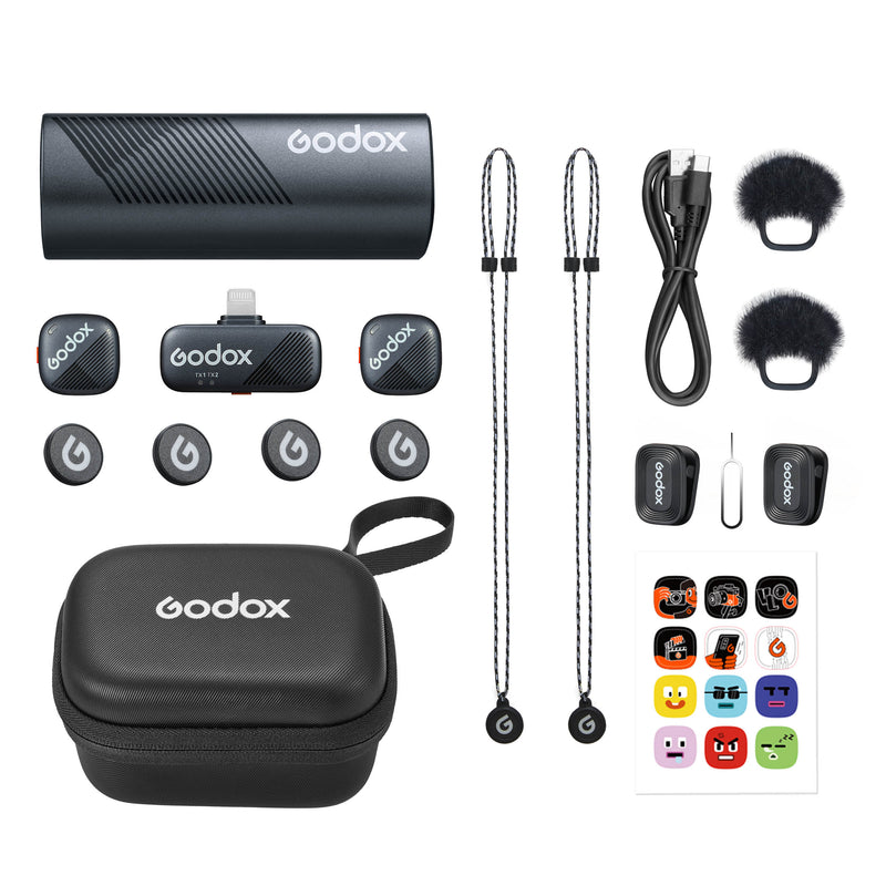 GODOX CUBE-SL Apple Lightning Wireless Mic System Box Content