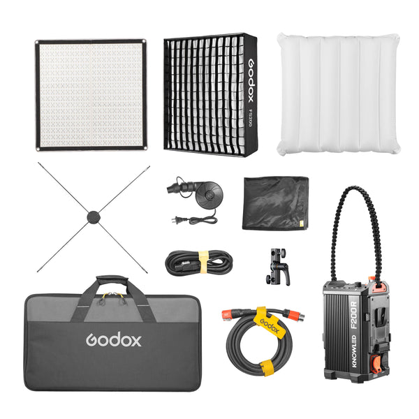 GODOX KNOWLED F200R K2 RGB LED Light Mat K2 Kit Box Content