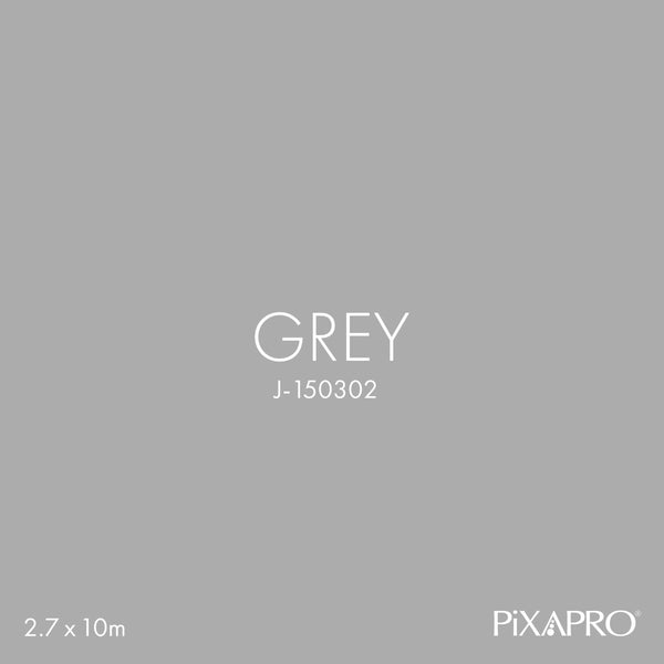 PiXAPRO 2.7x10m Grey Seamless Paper Backdrop Colour