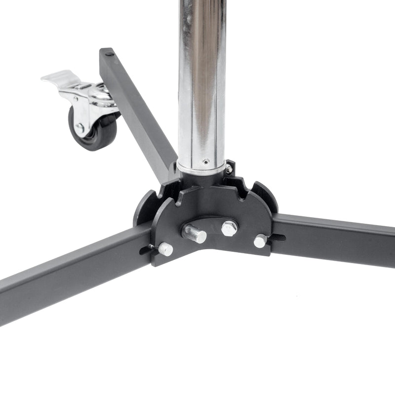 The PiXAPRO 80-120cm Foldable Wheeled Low-Boy Tube Stand with Junior Combo Head Base