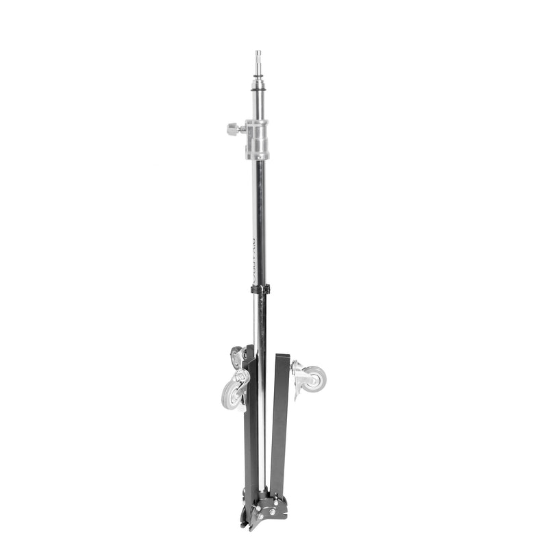 228cm Wheeled Folded Tube Stand with VESA Mount Bracket