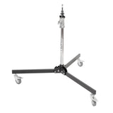 83cm-125cm Wheeled Folded Tube Stand with VESA Mount Bracket