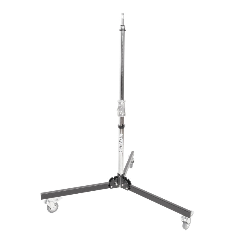 83cm-125cm Wheeled Folded Tube Stand with VESA Mount Bracket